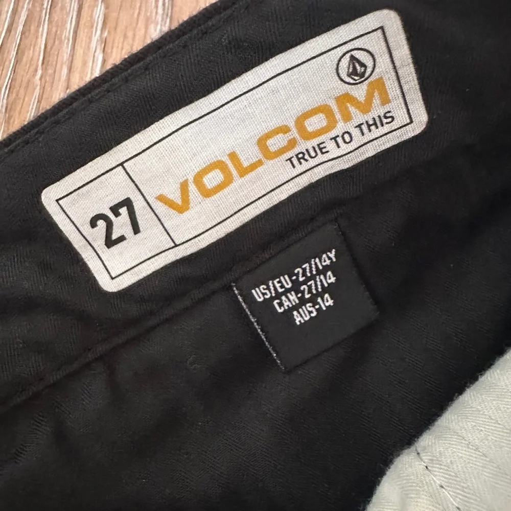 Volcom Frickin Modern Straight Chinos Black 14Y Youth Slim Straight Pants NWT